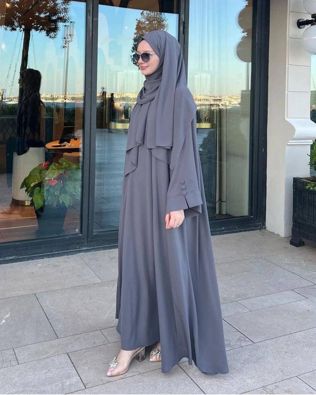 Islamic Abaya Dress Hijab Dress Kaftan Robe Long Khimar Islam Cloth